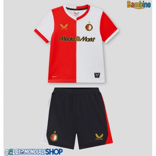 Maglie da calcio Feyenoord Prima Maglia Bambino 2025-26 Manica Corta + Pantaloni corti)